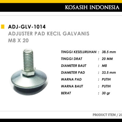 004 KOIN ADJUSTER PAD KECIL GALVANIS M8 X 20