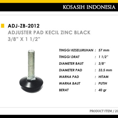 008 KOIN ADJUSTER PAD KECIL ZINC BLACK 3 PER8 X 1 1 PER 2