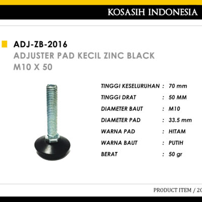 012 KOIN ADJUSTER PAD KECIL ZINC BLACK M10 X 50