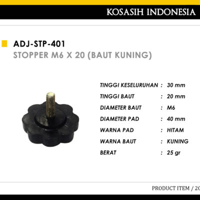 034 KOIN STOPPER M6 X 20 (BAUT KUNING)