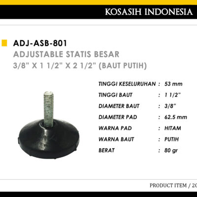 046 KOIN ADJUSTABLE STATIS BESAR 3 PER 8 X  1 1 PER 2 X 2 1 PER 2 INCH ( BAUT PUTIH)