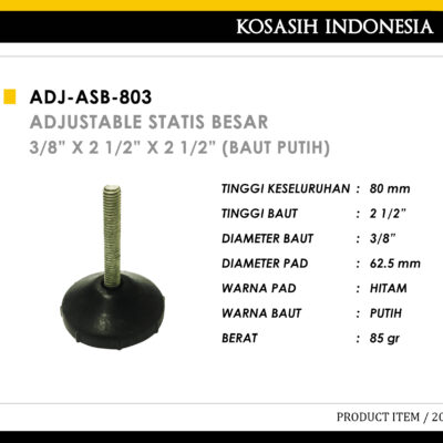 048 KOIN ADJUSTABLE STATIS BESAR 3 PER 8 X 2  1 PER 2 X 2 1 PER 2 INCH ( BAUT PUTIH )