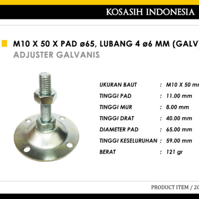 107-1 KOIN M10 X 50 X PAD 65 LUBANG 4 (GALV) copy