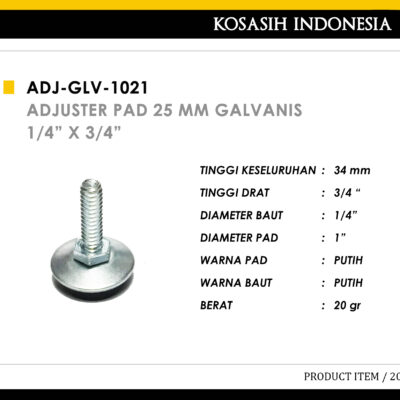 214 KOIN ADJUSTER PAD 25 GALVANIS 1 PER 4 X 3 PER 4