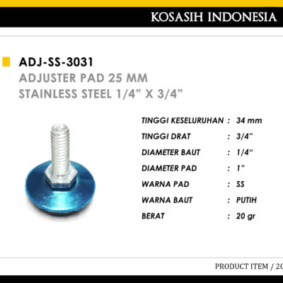 218 KOIN ADJUSTER PAD 25 SS 1 PER 4 X 3 PER 4