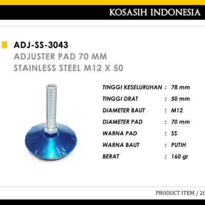 227 KOIN ADJUSTER PAD 70 SS M12 X 50